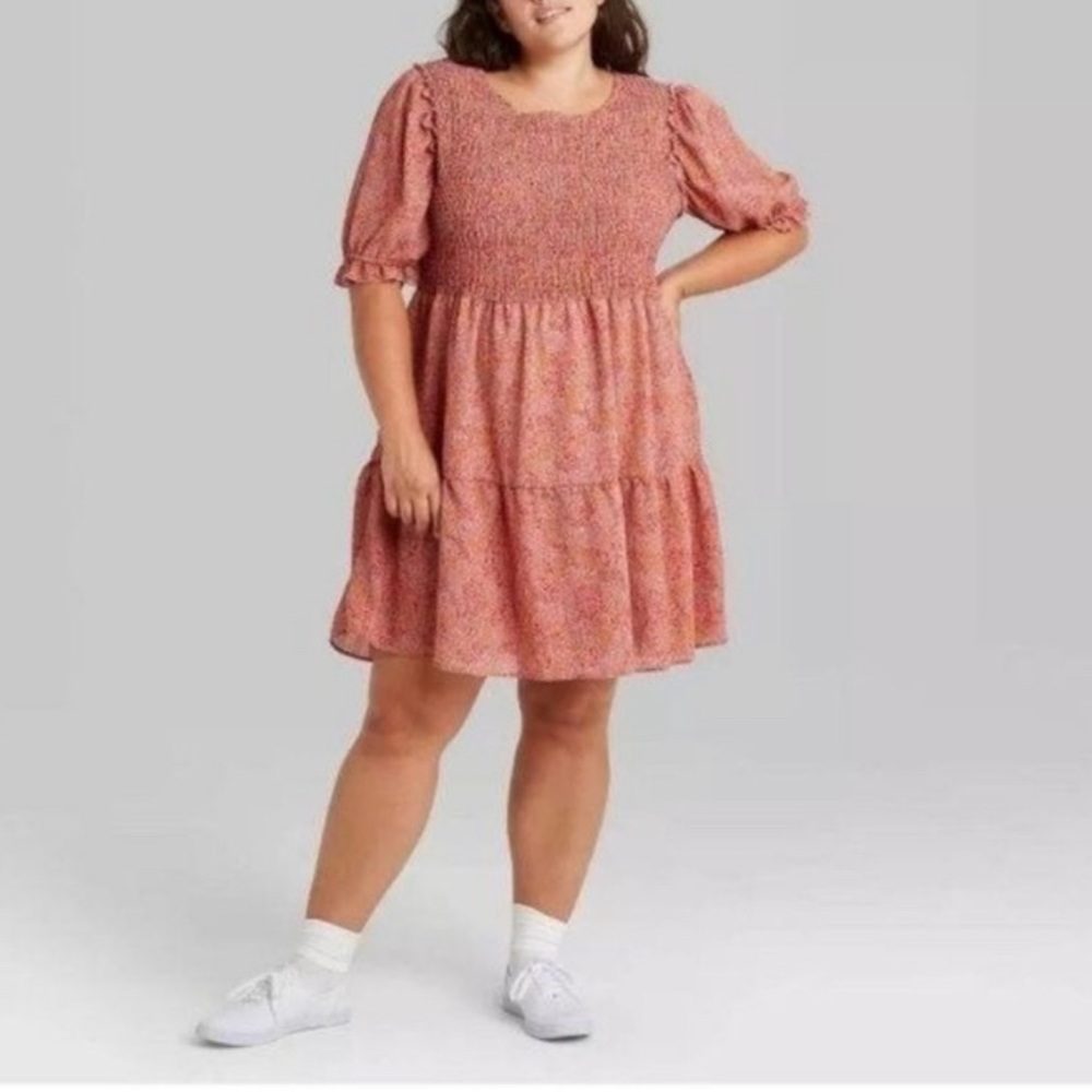NWT Wild Fable Flowy Floral Tiered Dress